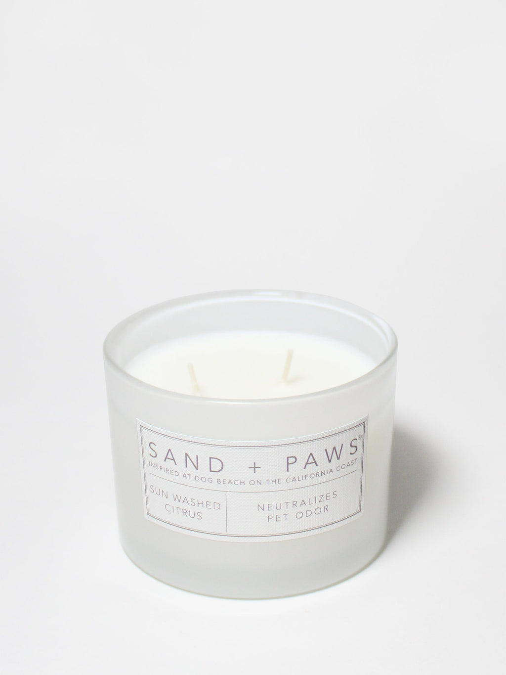 Sand + Paws Sun Washed Citrus 12 oz cozy scented candle