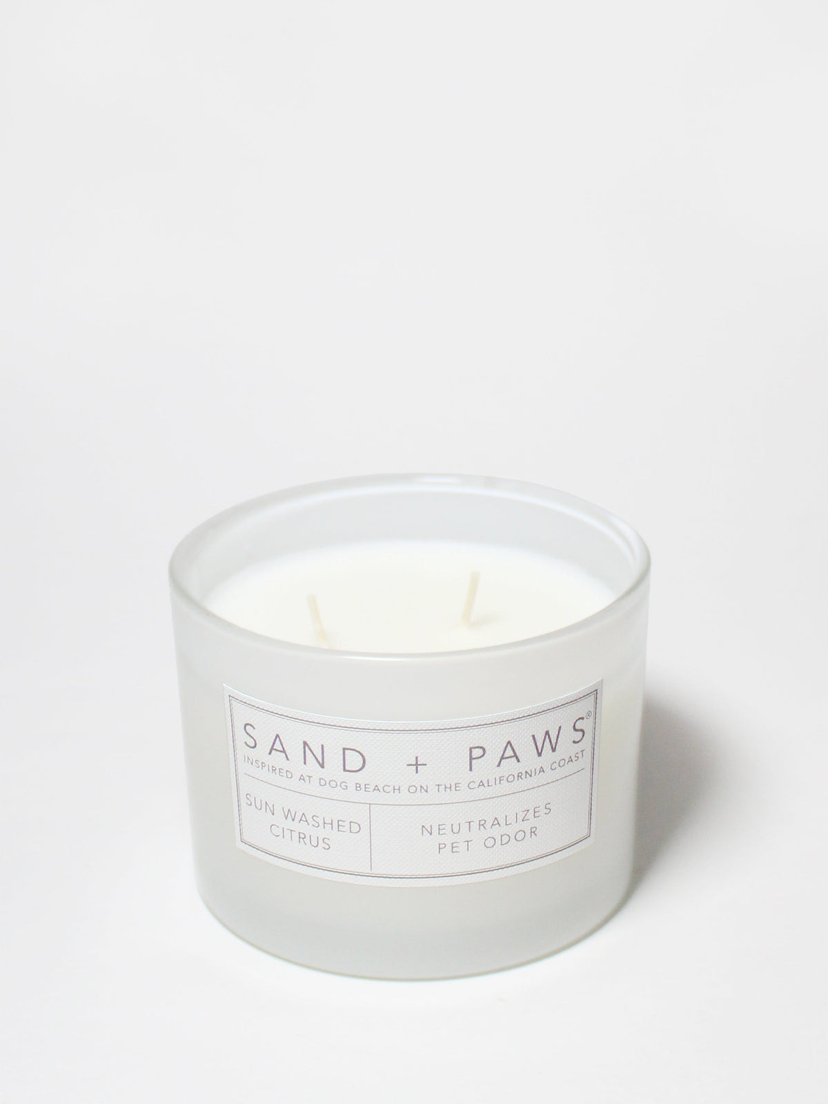 Sand + Paws Sun Washed Citrus 12 oz cozy scented candle