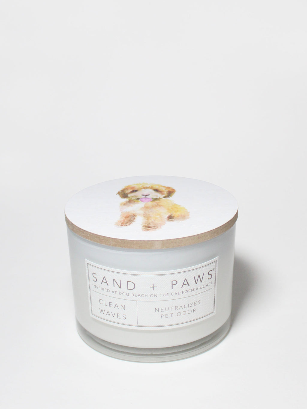 Sand + Paws Clean Waves 12 oz refreshing scented candle