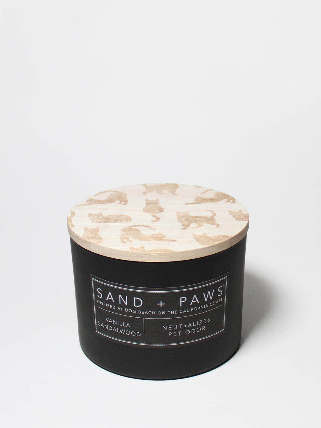 Sand + Paws Vanilla Sandalwood 12 oz cozy scented candle