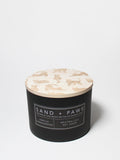 Sand + Paws Vanilla Sandalwood 12 oz cozy scented candle