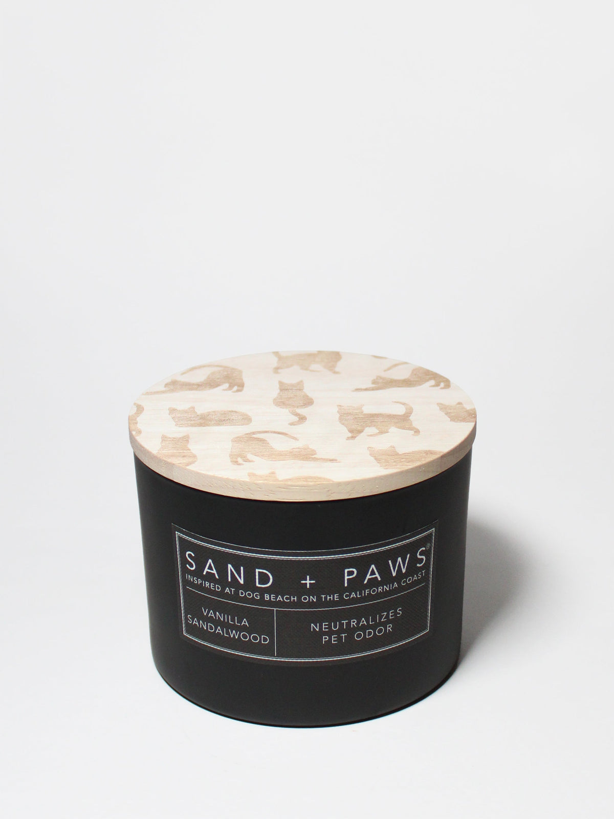 Sand + Paws Vanilla Sandalwood 12 oz cozy scented candle