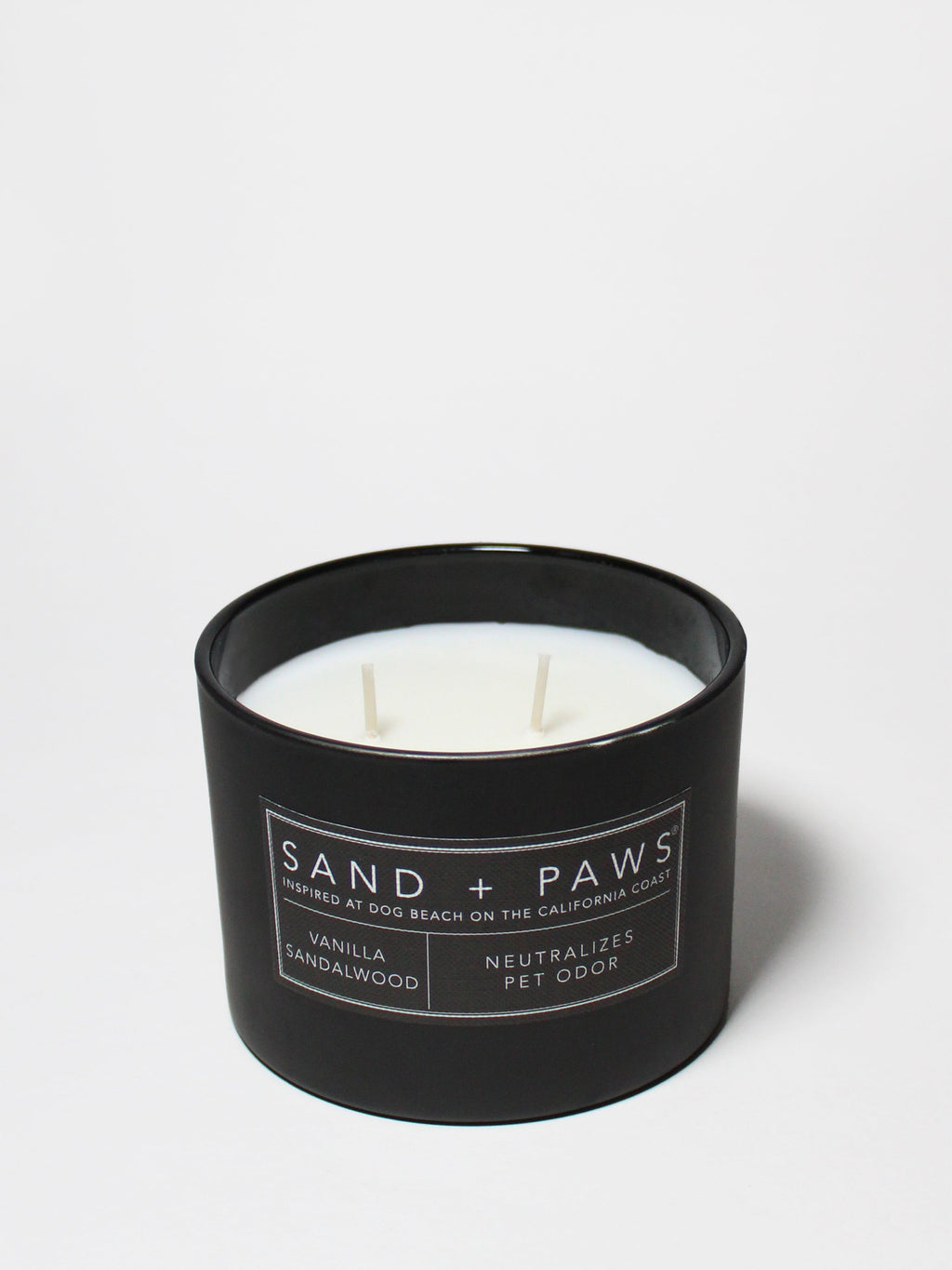 Sand + Paws Vanilla Sandalwood 12 oz cozy scented candle